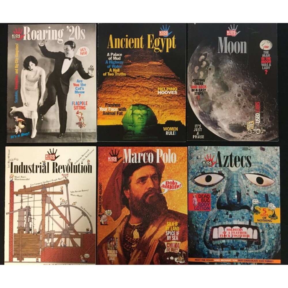 Kids Discover Magazine Lot of 6 Aztecs Moon Marco Polo Ancient Egypt Roaring 20s
